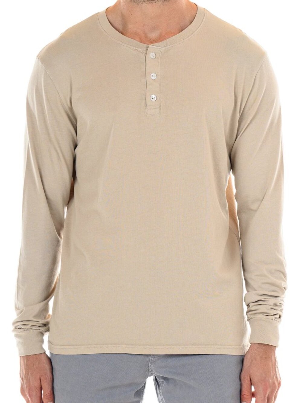 Original Paperbacks Tan Long Sleeve Henley/20153